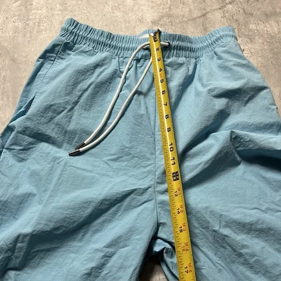 Tulones Mens Track Pants Size Large Baggy Flare Y2K Blue Windbreaker Street - Picture 4 of 10